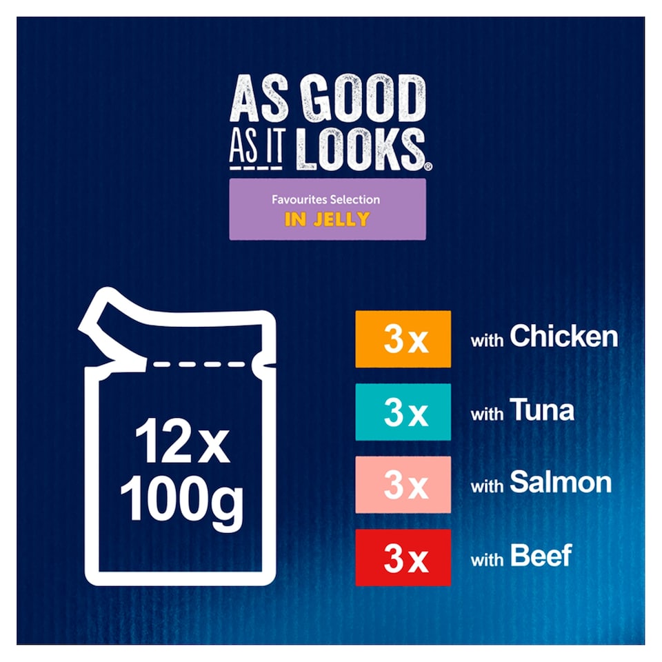 image 1 of Felix As Good As It Looks Cat Food Favourite Selection 12x100g
