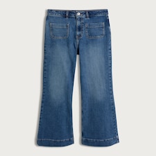 F&F Wide Leg Patch Pocket Jeans in Blue