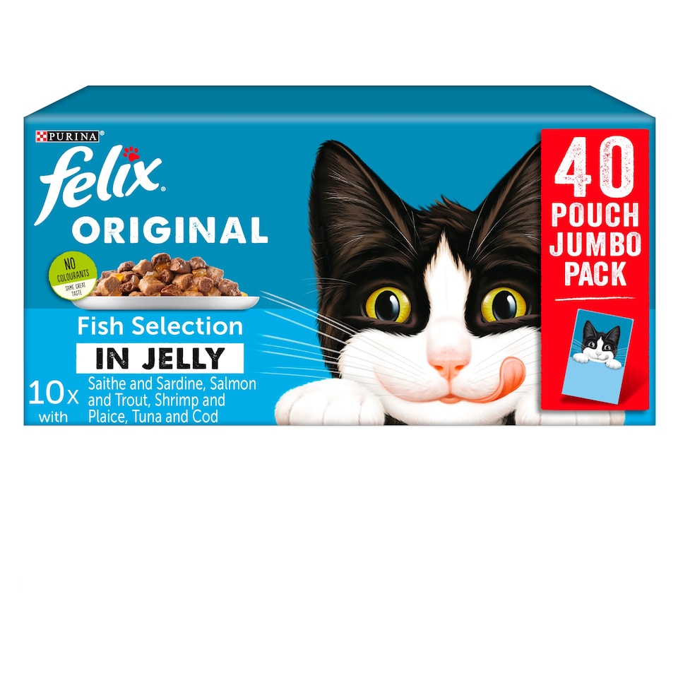 image 1 of Felix Fish Selection In Jelly Pouches 40X100g