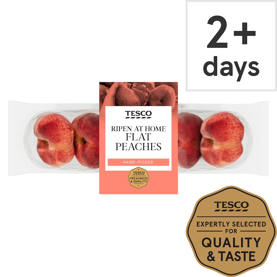 image 1 of Tesco Flat Peach Minimum 4 Pack