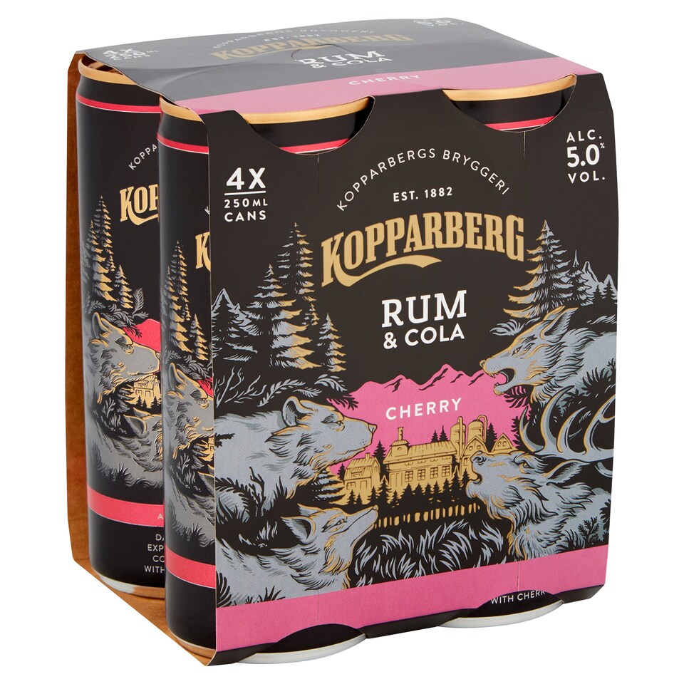 Kopparberg Cherry Rum And Cola 4X250ml