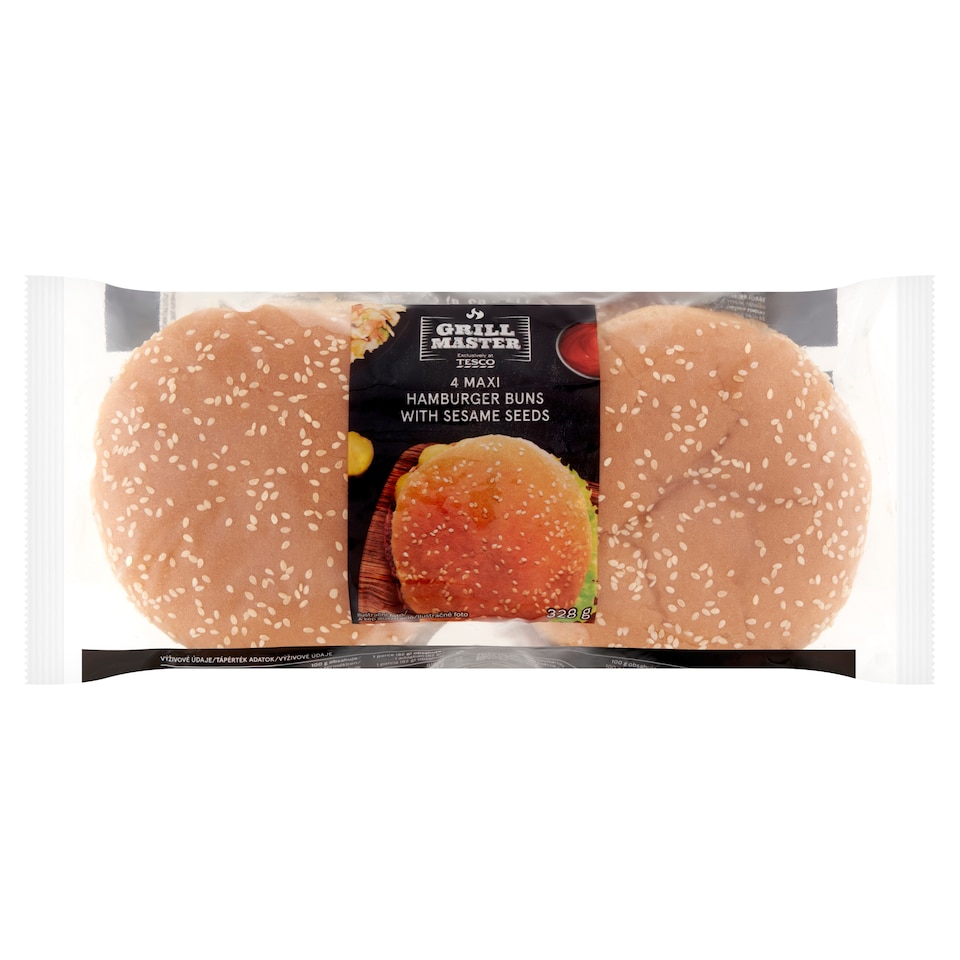Grill Master szezámmagos hamburger zsemle 4 x 82 g (328 g)