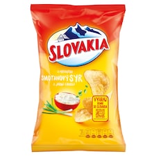 Slovakia Chips S príchuťou smotanový syr a jarná cibuľka 130 g