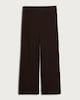image 4 of F&F Crinkle Textured Wide Leg Trousers in Chocolate