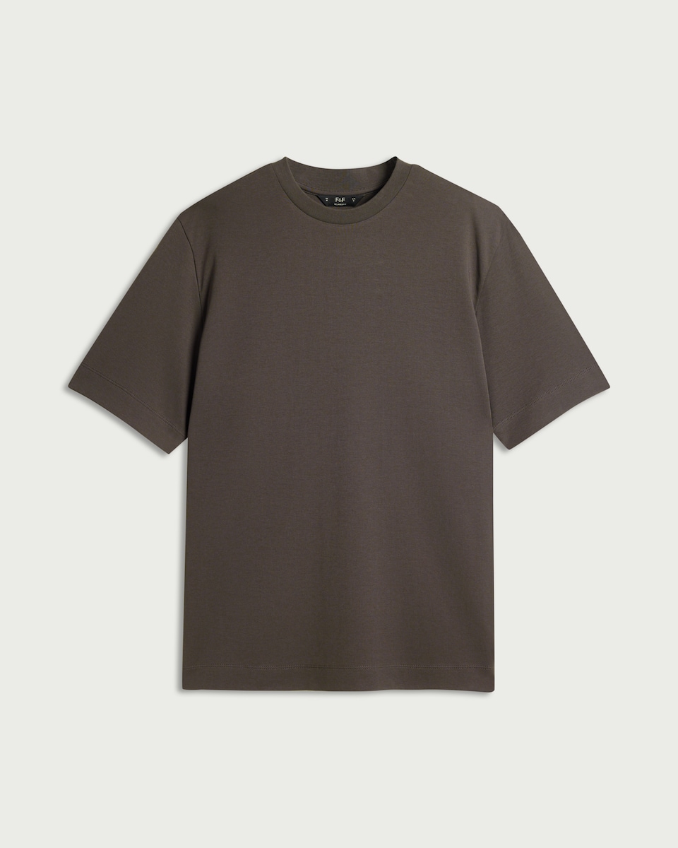 image 1 of F&F Pure Cotton Relaxed Fit T-Shirt in Brown