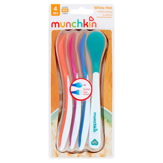 Munchkin White Hot Safety Spoons X 4