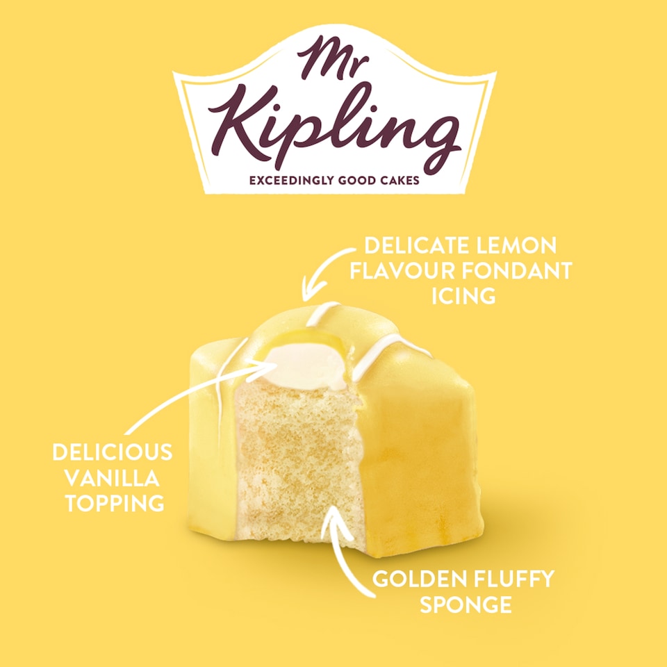image 1 of Mr Kipling Lemon French Fancies Cake 8 pack