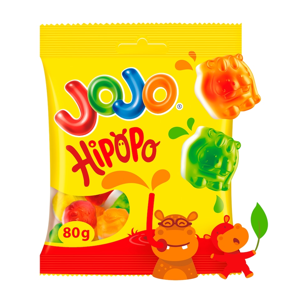 JOJO Hrošíci želé bonbóny s ovocnými příchutěmi s náplní 80g