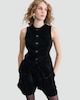 image 1 of F&F Velvet Buttoned Co-ord Waistcoat in Black