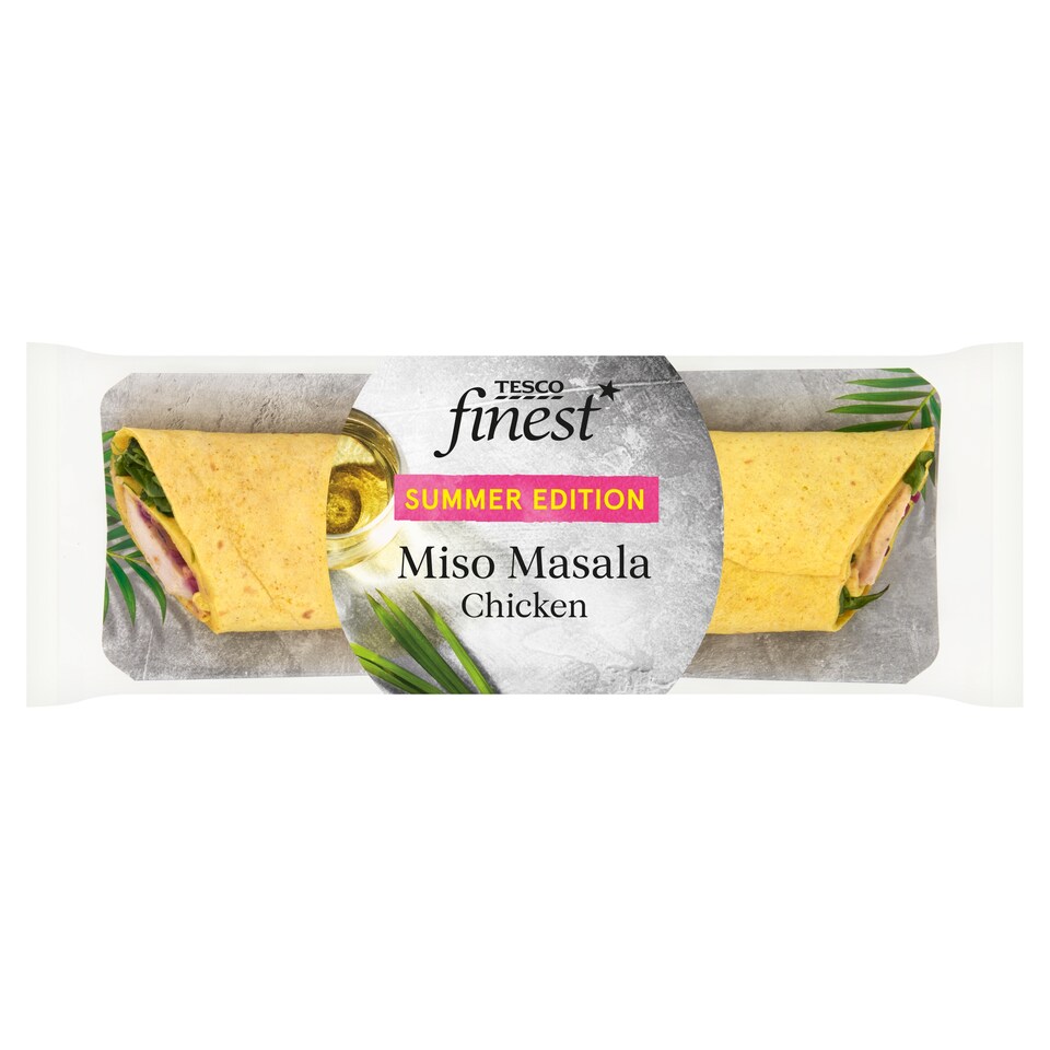 Tesco Finest Miso Masala Chicken Wrap 