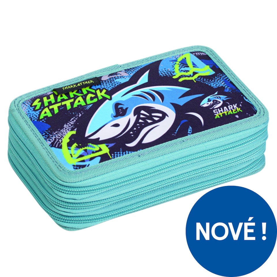 image 1 of Lizzy Boy's Pencil Case with 3 Zippers