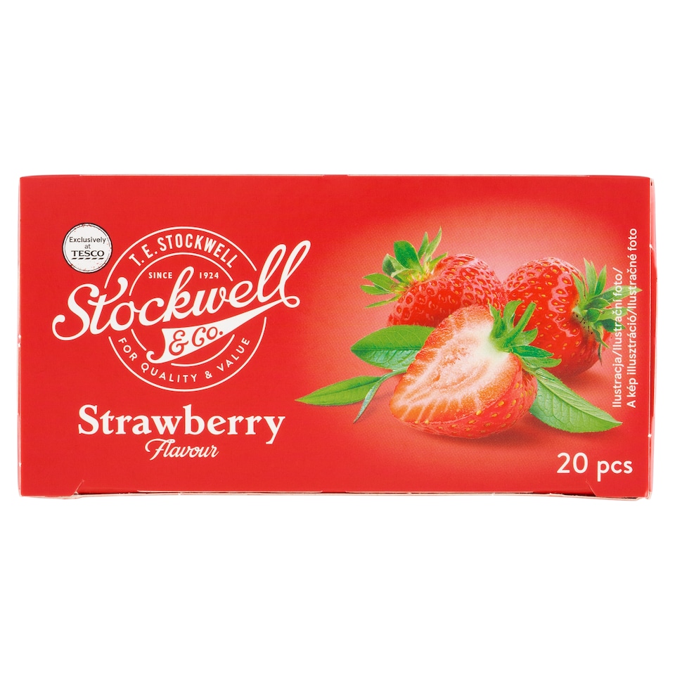 Stockwell & Co. Strawberry Flavour Fruit Tea 20 Tea Bags 40 g