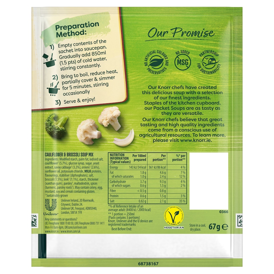 image 1 of Knorr Cauliflower And Broccoli Soup 67G