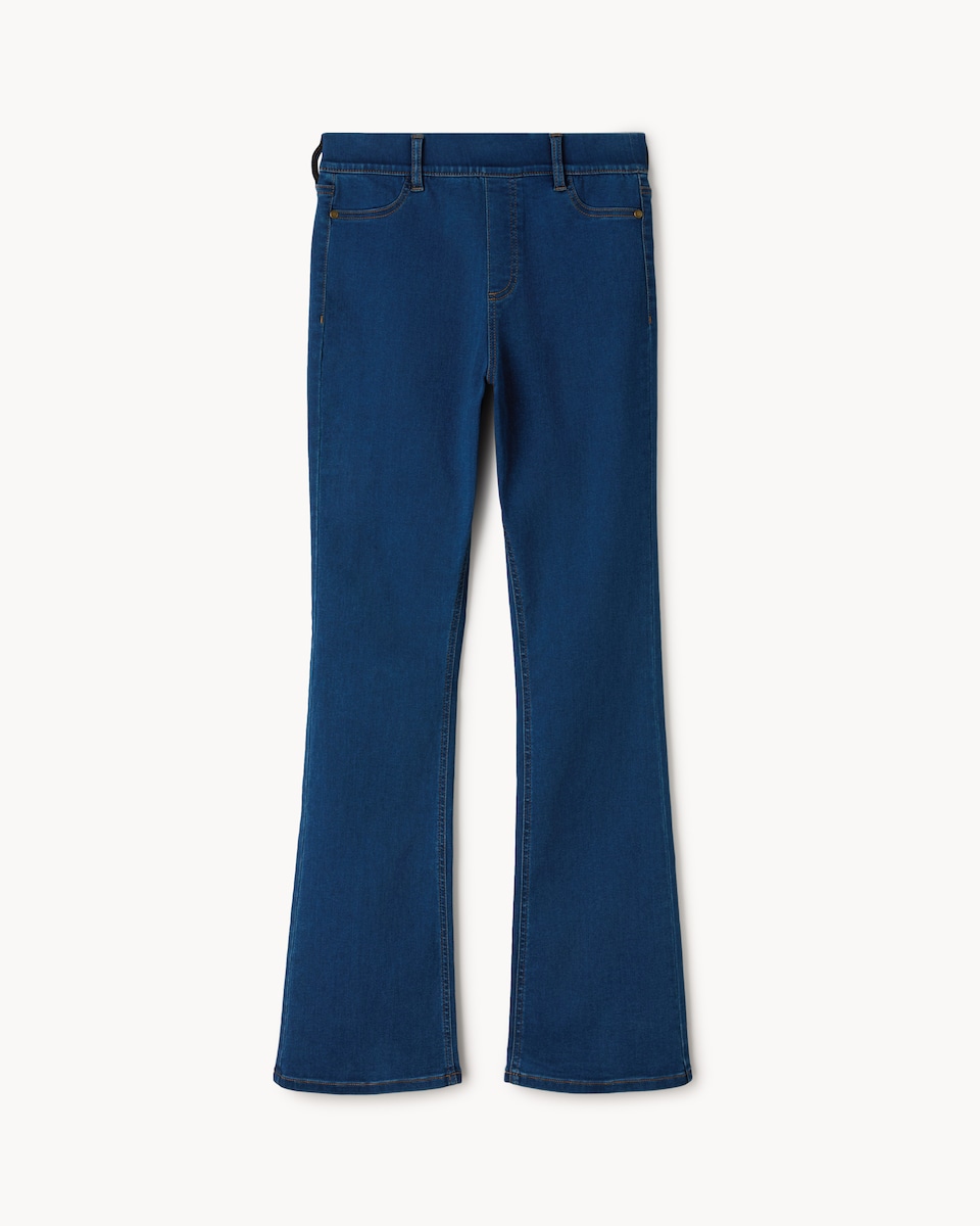 image 1 of F&F High Rise Flared Jeggings in Navy