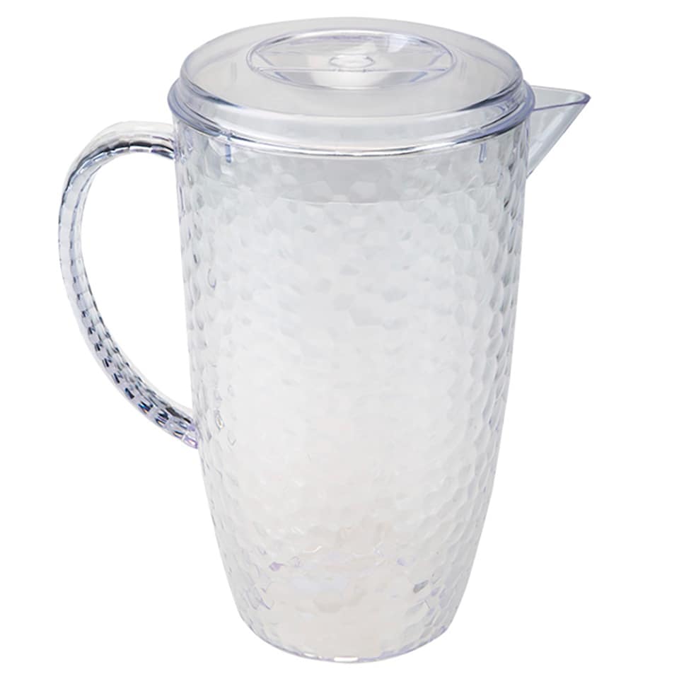 Clear Hammered Jug