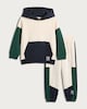 image 4 of F&F Boys 2-Piece Cotton Rich Colour Block Hoodie and Joggers Set in Cream