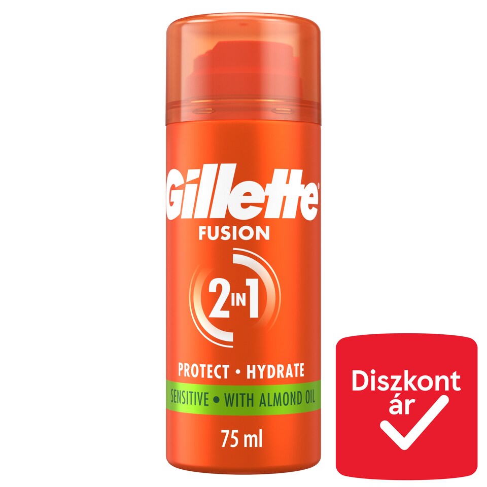 Gillette Fusion Borotvazselé Mandulaolajjal, Érzékeny Bőrre, 75ml  1. kép