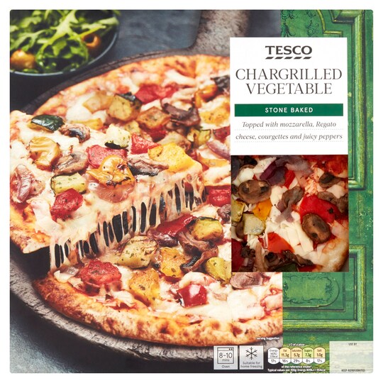 Tesco Stone Baked Chargrilled Vegetable Pizza 352G Tesco Groceries