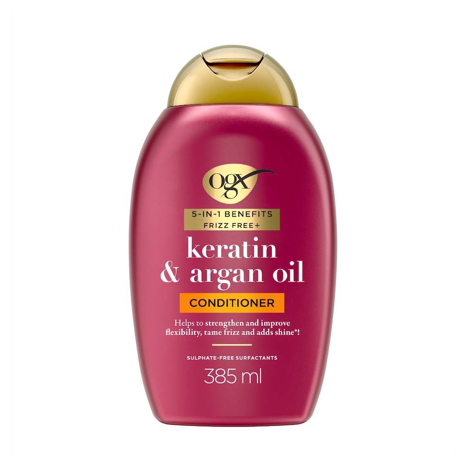 image 1 of OGX Anti-Frizz Keratin Smoothing Oil Conditioner Sulphate Free 385ml