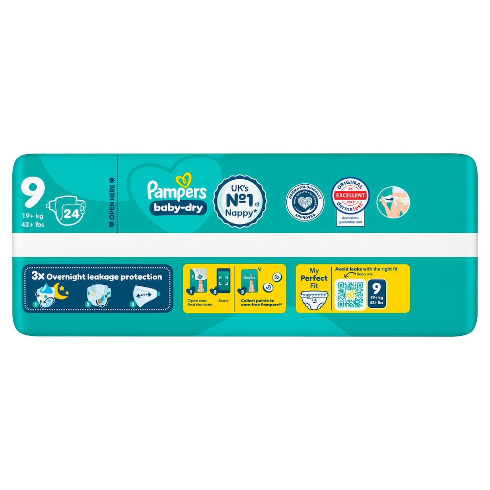 image 1 of Pampers Baby Dry Taped Size 9 24 Nappies Essential Pack
