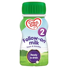 Cow & Gate 2 Follow On Baby Milk Formula Liquid 6-12 Months 200ml