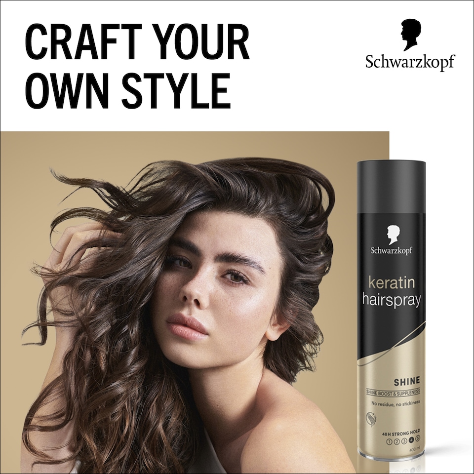 image 1 of Schwarzkopf Styling Keratin Hair Spray 400Ml