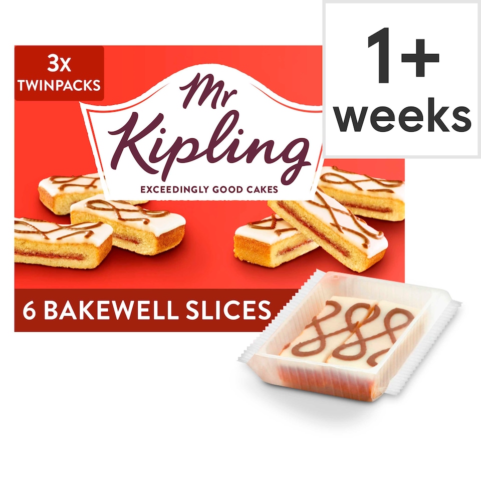 image 1 of Mr Kipling Bakewell Cake Slices 6 Pack