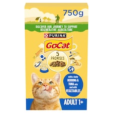 Go-Cat Adult Dry Cat Food Tuna Herring & Vegetable 750G