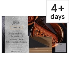 Tesco Finest Dark Chocolate Mirror Glaze Cheesecake Slices 180g