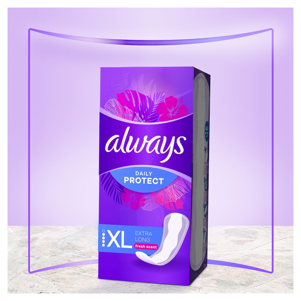 Always Daily Protect Extra Long Szagsemlegesítés Tisztasági Betét 54 Darabos Kiszerelés 1. kép