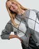 image 1 of F&F Knitted Argyle Print Button Up Cardigan with Wool in Grey