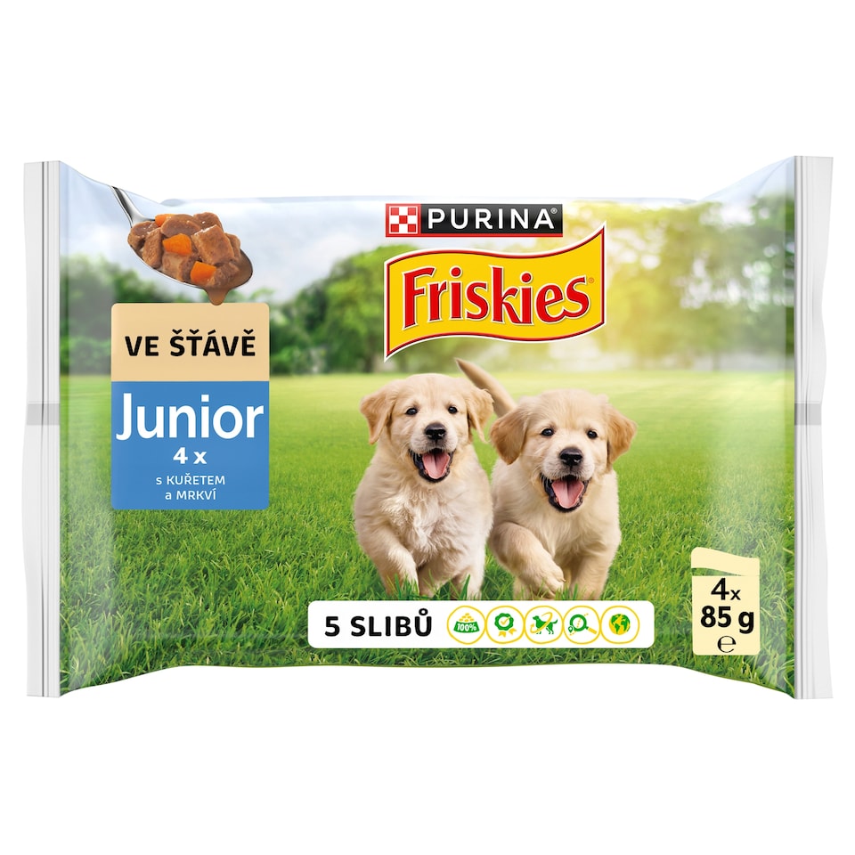 obrázok 1 z Friskies Junior kapsičky pre šteniatka kura v šťave 4 x 85 g