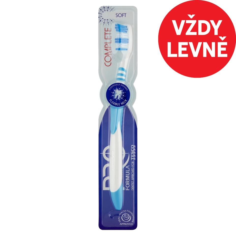 Obrázek 1 pro produkt Tesco Pro Formula Complete zubní kartáček měkký s ohebným krkem
