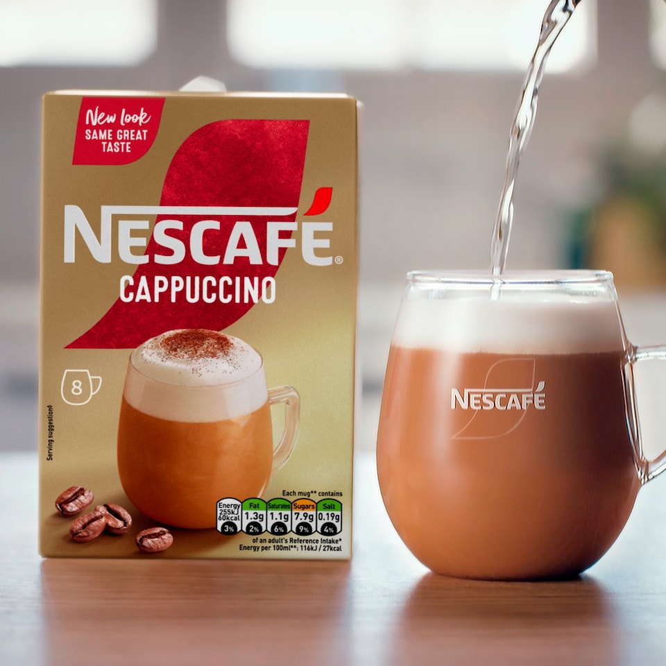 image 1 of Nescafe Cappuccino Instant Coffee 8 x 15.5g Sachets