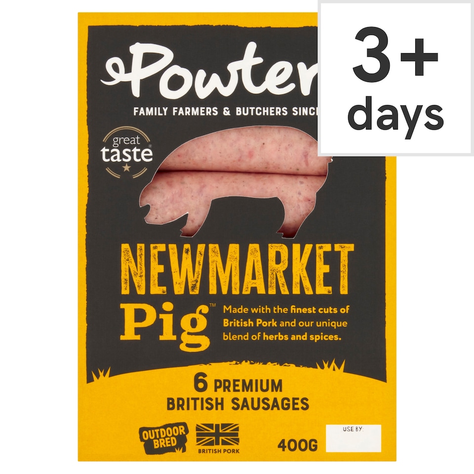 Powters 6 Newmarket Sausages 400G (L)