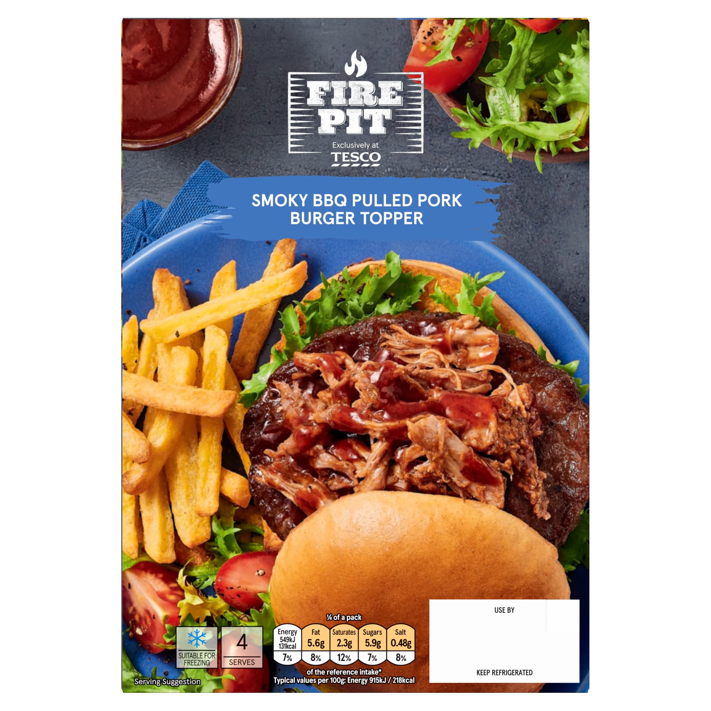 Tesco Firepit Smoky BBQ Pulled Pork Burger Topper 350g