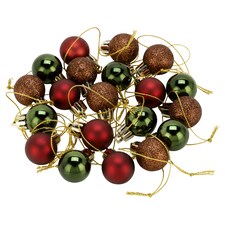Tesco Traditional Mini Baubles 20 Pack