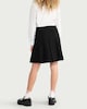 image 3 of F&F Girls School Buckle Pleated Skirt in Black