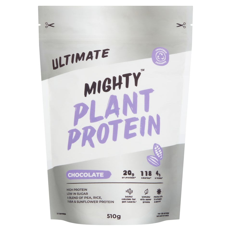 image 1 of Mighty Ultimate Plant Protein Powder - Chocolate 510g