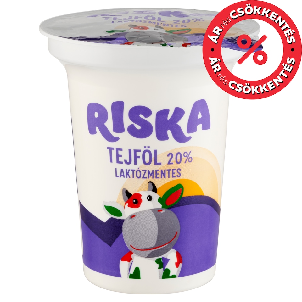 Riska laktózmentes tejföl 20% 300 g