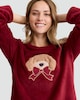 image 2 of F&F Curtis The Dog Fleece Top and Bottoms Pyjamas in Red