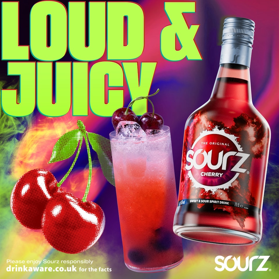 image 1 of Sourz The Original Cherry Sweet & Sour Spirit Drink 70cl