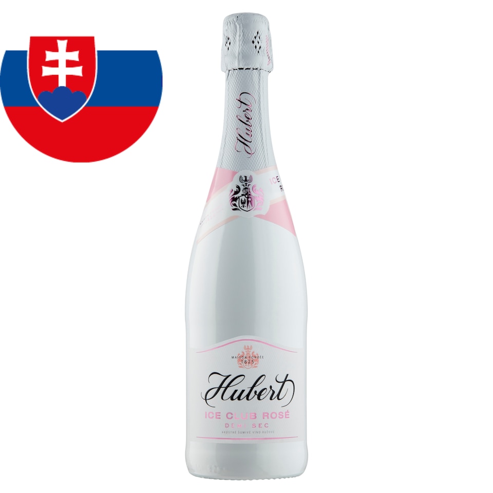 Hubert Ice Club Rosé Demi Sec akostné šumivé víno ružové 0,75 l