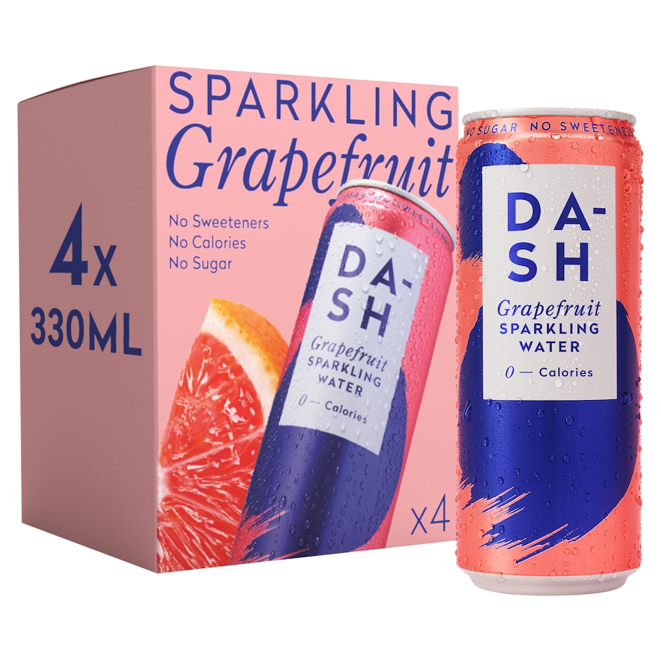 image 1 of DASH Grapefruit Infused Sparkling Water 4x330ml