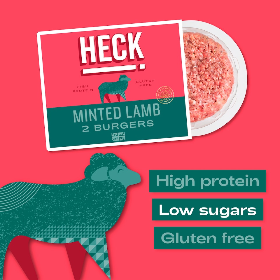 image 1 of Heck Minted Lamb Burgers 2 Pack 320g