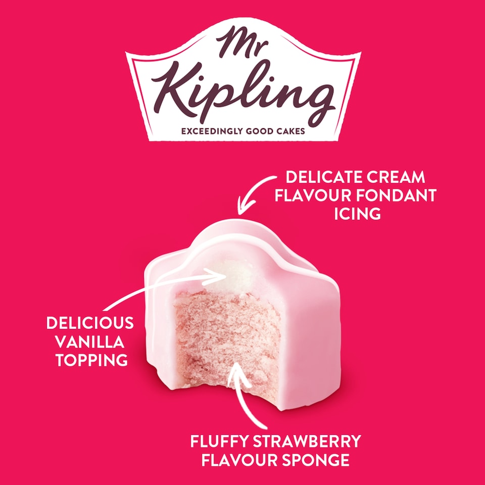 image 1 of Mr Kipling Strawberries & Cream Fancies 8 Pack