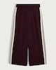 image 5 of F&F Side Stripe Wide Leg Trousers in Burgundy