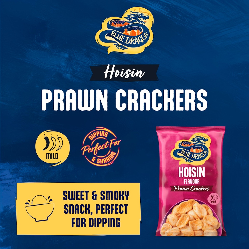 image 1 of Blue Dragon Hoisin Flavour Prawn Crackers 70g