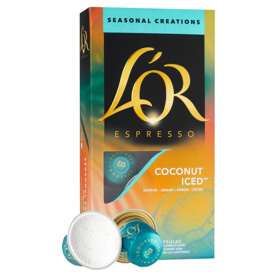 image 1 of L'OR Espresso Seasonal Creations Roasted Ground Coffee with Coconut Flavor 10 Capsules 52 g