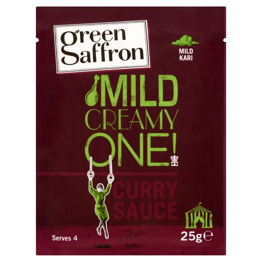 Green Saffron Curry Sauce Spc Blnd Mild 25G Tesco Groceries